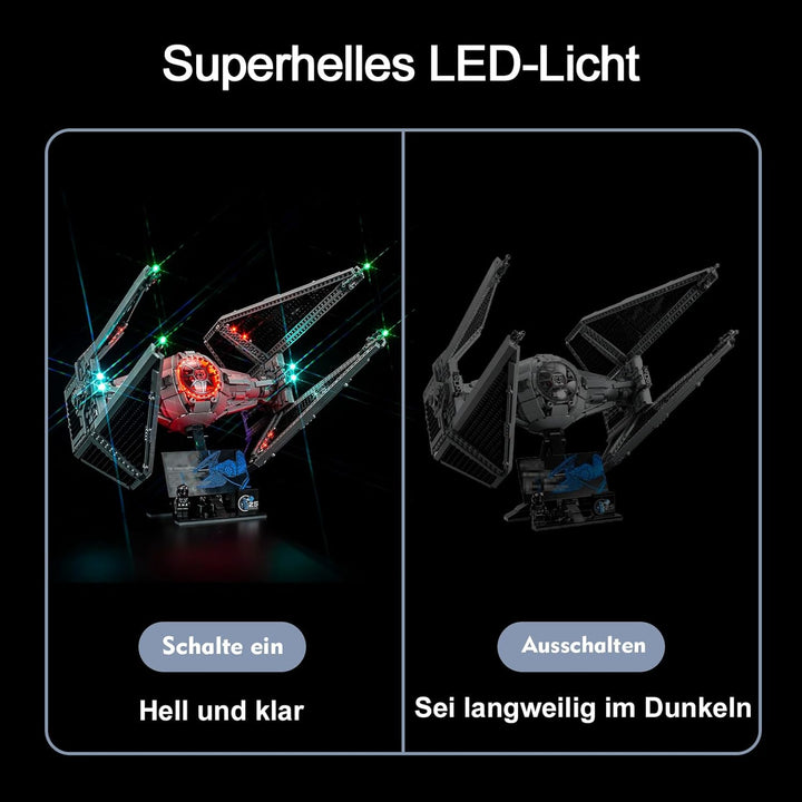 Led Licht Set Kompatibel mit Lego 75382 TIE Interceptor (Kein Modell), Dekorationsbeleuchtungsset Co