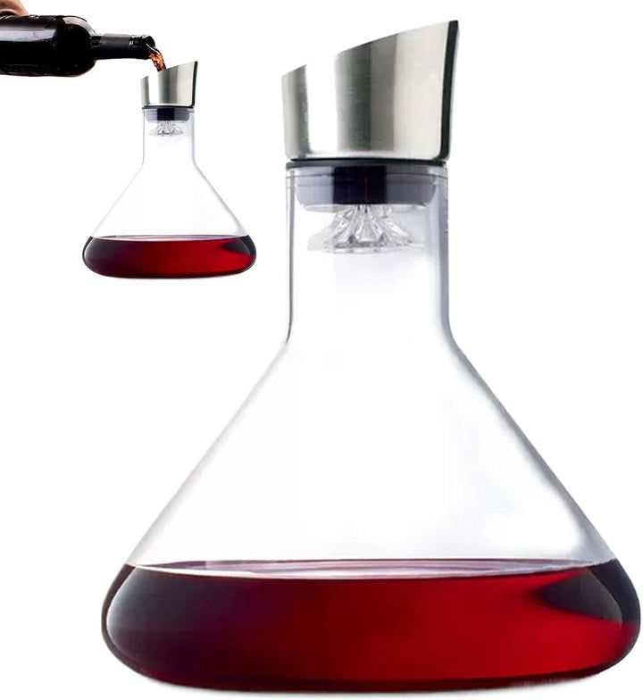 1500 ml Weinkaraffe, Weinkaraffe, Weinbelüfter mit Filter, Belüften von Weindekanter, Weinentlüftung