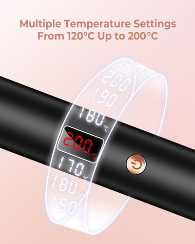 Thermal Brush 3 in 1 38 mm UKLISS Lockenbürste, LCD-Anzeige 120-200℃, Heisse Bürste Erzeugt Wurzelvo