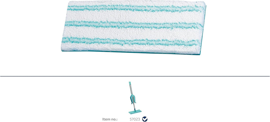 Leifheit Original Wischpad Picobello M Micro Duo Wischbezug für Glatte Böden, Wischer Bezug aus Mikr