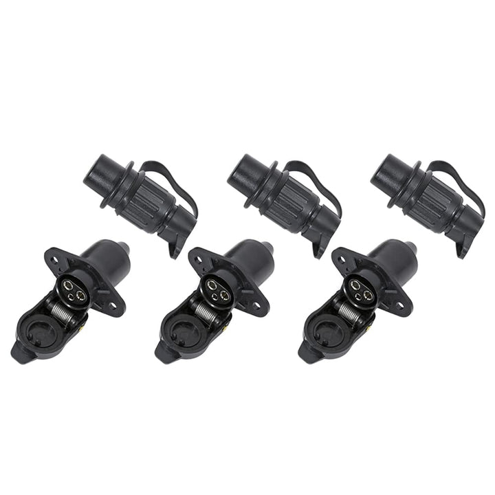 TAEUYYM 3 Stück Stecker 3 Polig und Steckdose 3-Polig, 12V Traktor 3 polig Stecker Steckdose, Din 96