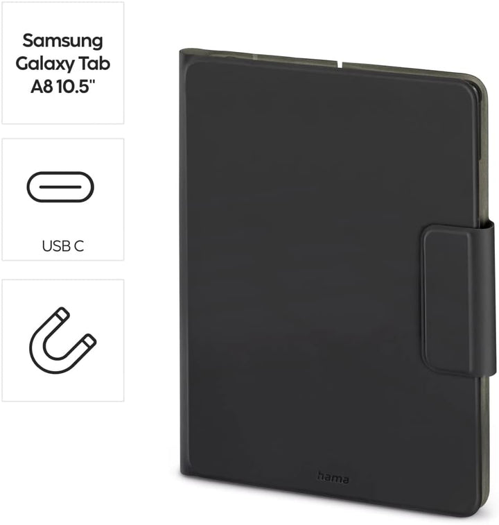 Hama Hülle mit Tastatur für Samsung Galaxy Tab A8 10.5" (Bluetooth Tastatur mit Touchpad, Standfunkt