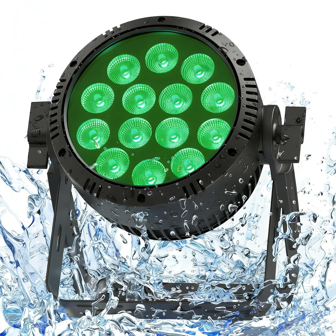 RGBW 200W LED Par Strahler IP65, Wasserdichte 14 LED Bühnenlicht mit Stroboskop, Discolicht Partylic