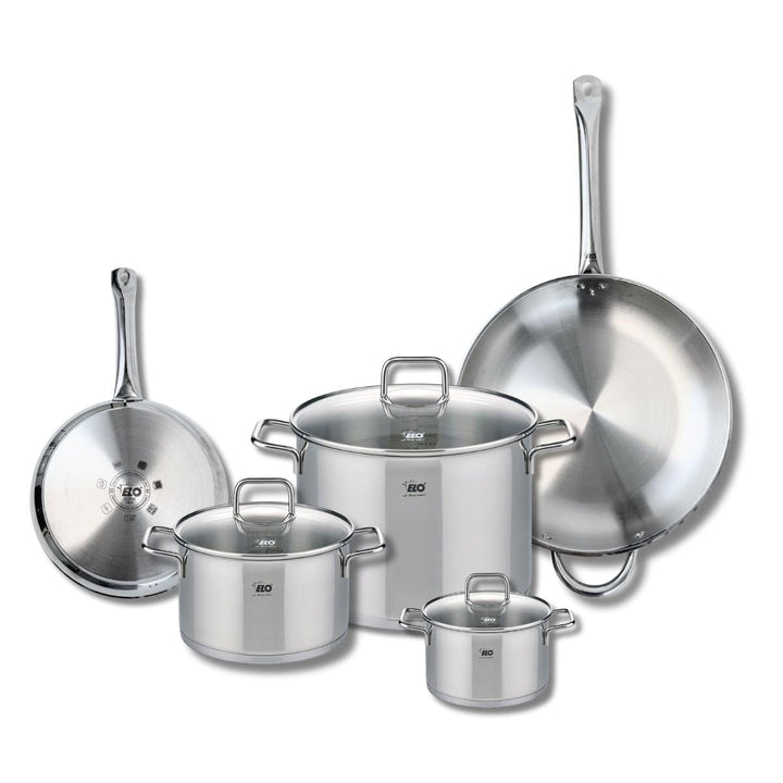 ELO 9506950 Kochgeschirr-Set, 5-teilig, 2 Bratpfannen 24 und 32 cm und 3 Kochtöpfe 14, 20 und 26 cm