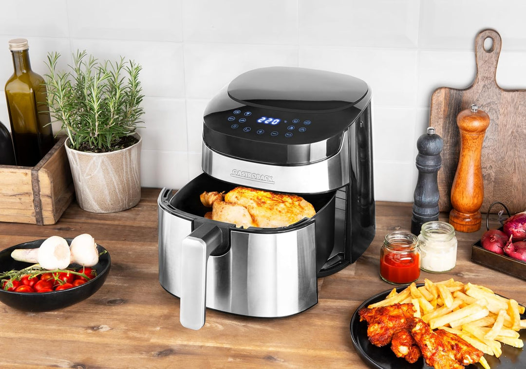 GASTROBACK #42582 Design Heissluftfritteuse Air Pro, Air Fryer mit 3,7 Liter Füllvolumen, 8 voreinge