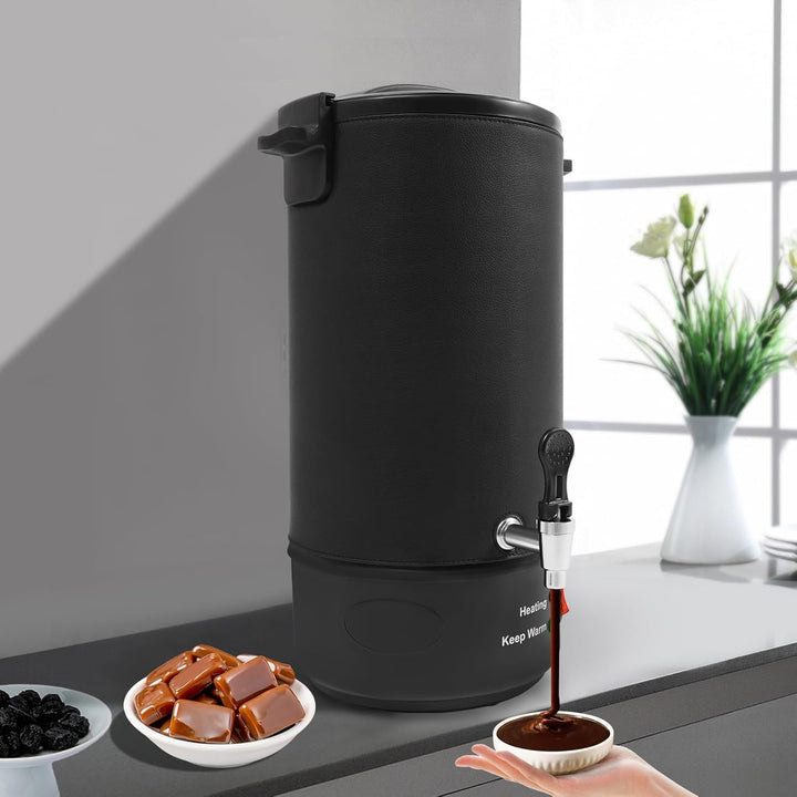 HUOMMGS Wachsschmelztopf mit 30-110℃ Temperatur Einstellbar, Deckel Edelstahl Wachsschmelzer Elektri