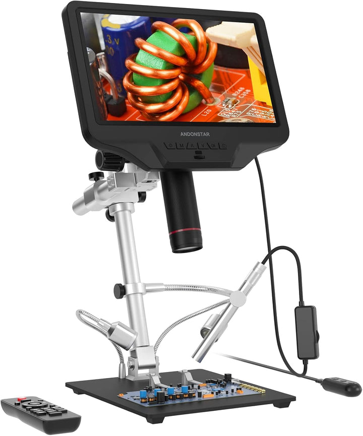 Andonstar AD409 Pro HDMI Digitales Mikroskop mit Endoskop, 10,1 Zoll LCD-Bildschirm Lötmikroskop, 30
