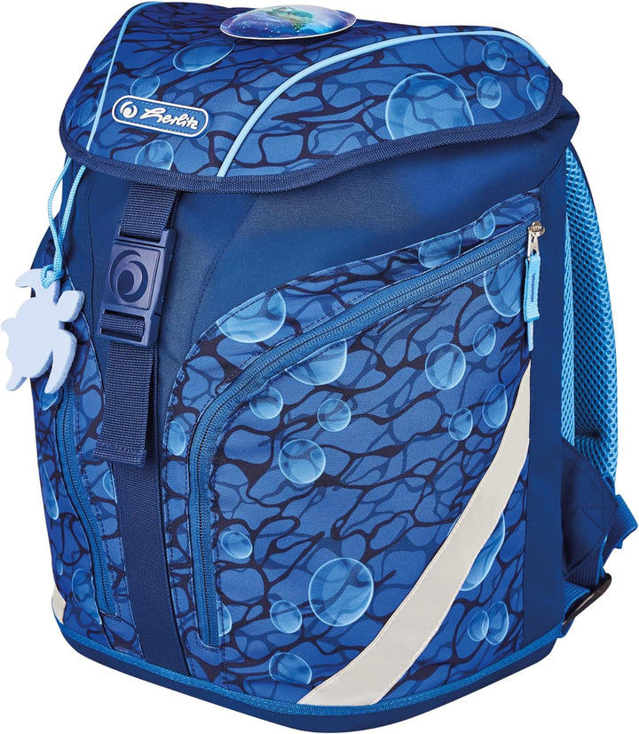 herlitz Grundschulrucksack SoftLight Plus Greenline Deep Sea, 1 Stück, GREENline Deep Sea
