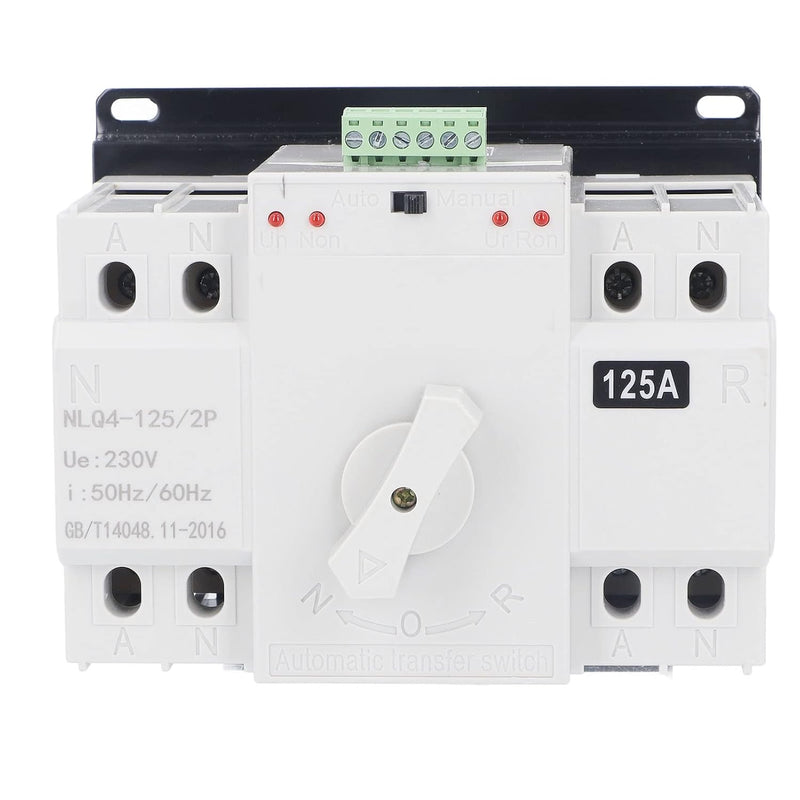 Dual Power Automatischer Transferschalter AC 400V 2P 125A ATS CB Automatik Netz Umschalter Notstrom