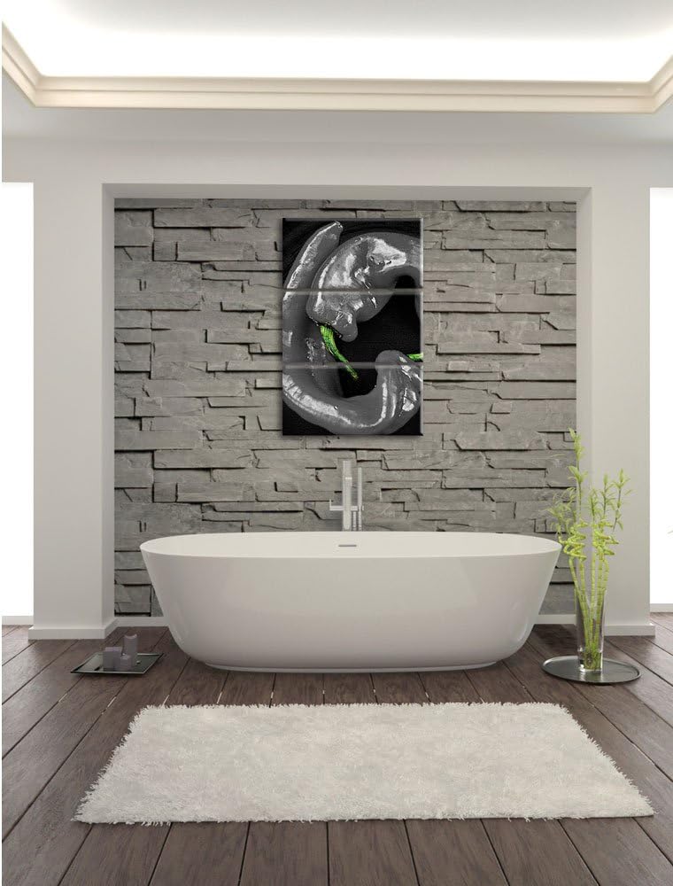 Pixxprint scharfe Chilischoten als Leinwandbild/Grösse: 3 Teilig (120x80) / Wandbild/Kunstdruck/fert