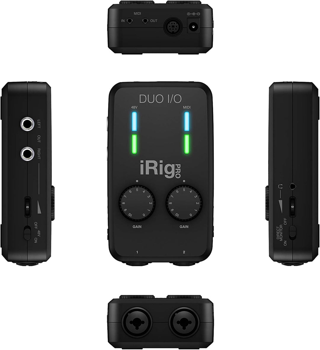 IK MUltimedia iRig Pro Duo I/O - Universelles Zweikanal-Audio-/MIDI-Interface für iPhone, iPad, Andr