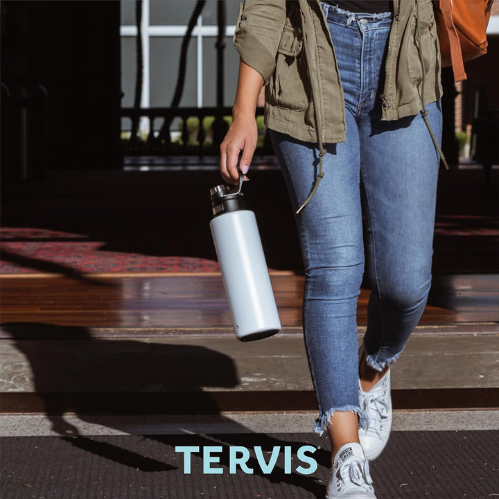 Tervis Pulverbeschichteter Edelstahl-Reisebecher, dreiwandig, isoliert, hält Getränke kalt, 1,2 l, m