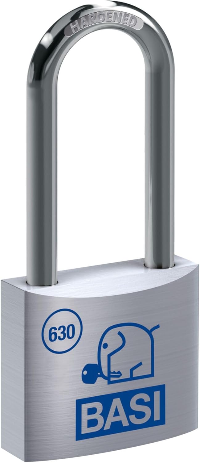 BASI | 4er Set Vorhangschloss | 30 mm | verschiedenschliessend | hoher Bügel | massives Aluminium-Ge