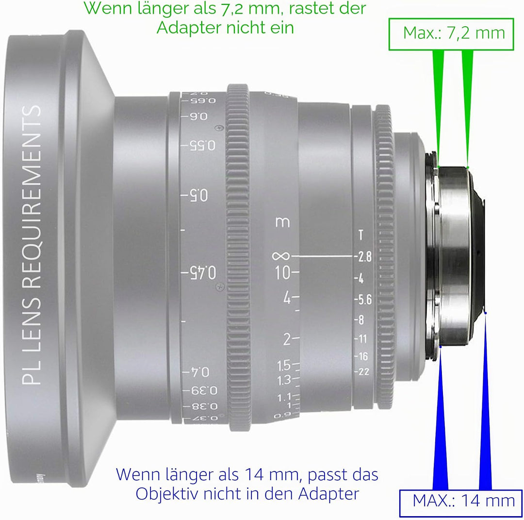 Fotodiox Pro Lens Mount Adapter Compatible with Arri PL Lenses on Canon EOS EF/EF-S Cameras ARRI PL