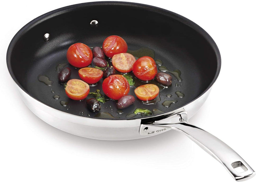Le Creuset 3-Ply Edelstahl 24 cm und 28 cm Antihaftpfannen Zweierset, 53801000000000