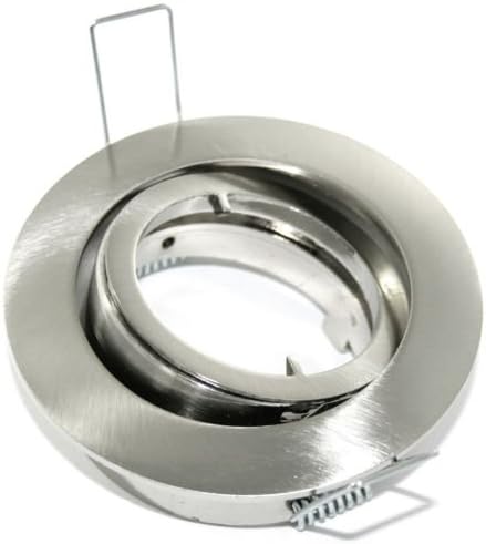 5er Set Einbaustrahler/Spot Bajo in Edelstahl-gebürstet, Halogen oder LED geeignet, inkl. GU10 Fassu