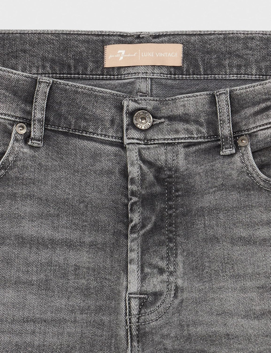 7 For All Mankind Damen Josefina Luxe Vintage with Worn Out Hem Jeans 23W / 23L Grau, 23W / 23L Grau