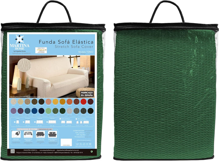 Martina Home 4 Plätze von 240 bis 270 cm breit Flaschengrün (VERDE BOTELLA) Flaschengrün (Verde Bote