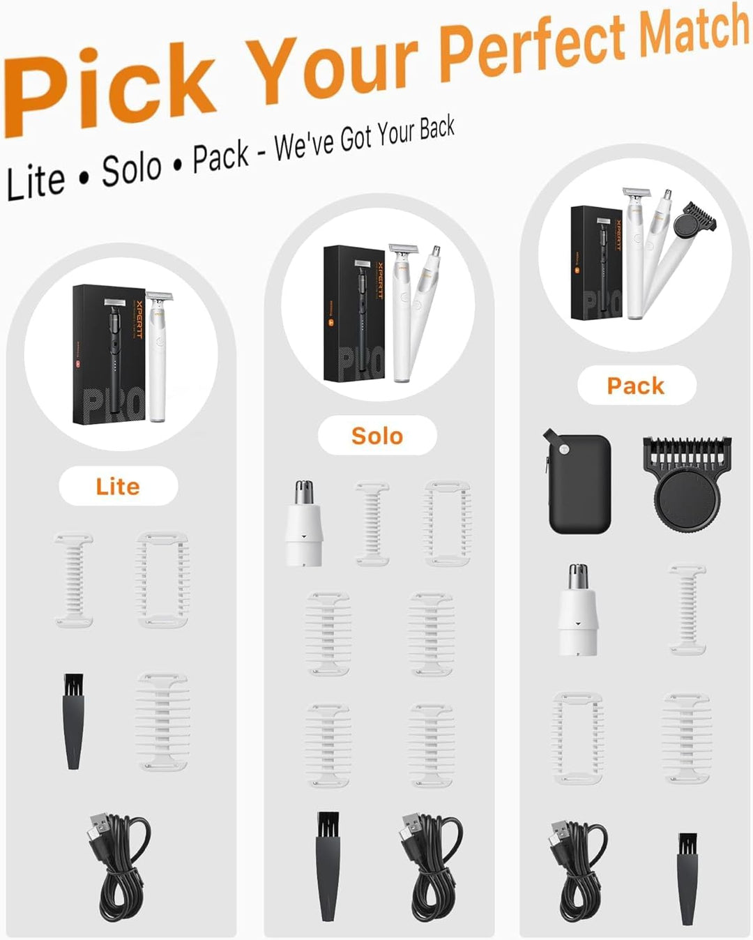 5-in-1 Beard Trimmer Grooming Kit, Portable Travel Magnetic Electric Razor for Men with Nose Hair Tr