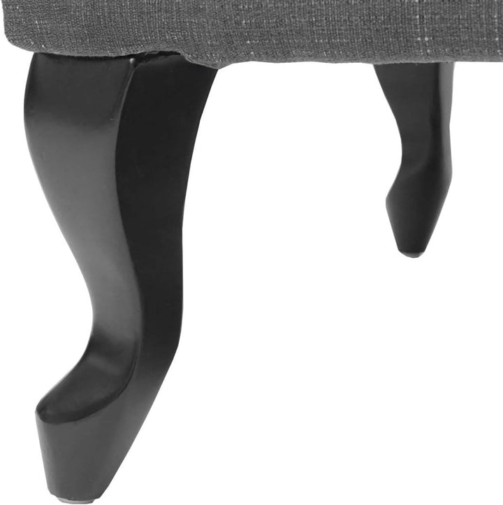 Mendler Ottomane Chesterfield, Sitzhocker Fussablage Hocker, wasserabweisend Stoff/Textil 39x77x47cm