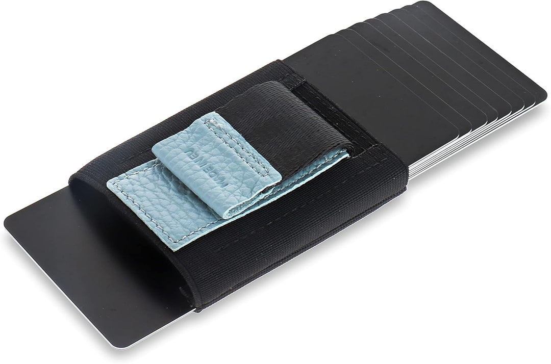 Jaimie Jacobs Minimalist Wallet Nano Boy Pocket Mini Geldbörse aus Textil mit Zugband schmaler Karte