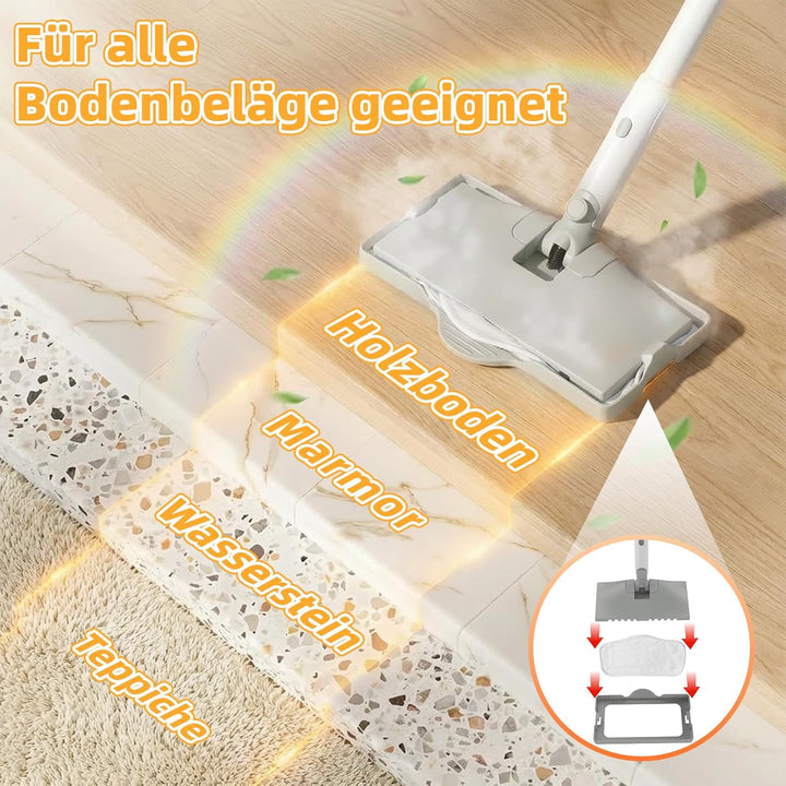 Dampfreiniger, 10-in-1 Handdampfreiniger, 15S Schnelle Aufheizung Dampfwischer, 450 ml Druck-Mehrzwe