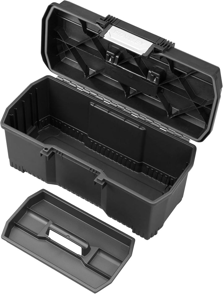 Stanley Werkzeugbox / Werkzeugkoffer (24", 60.5x28.7x28.7cm, mit Schnellverschluss, stabiler Werkzeu