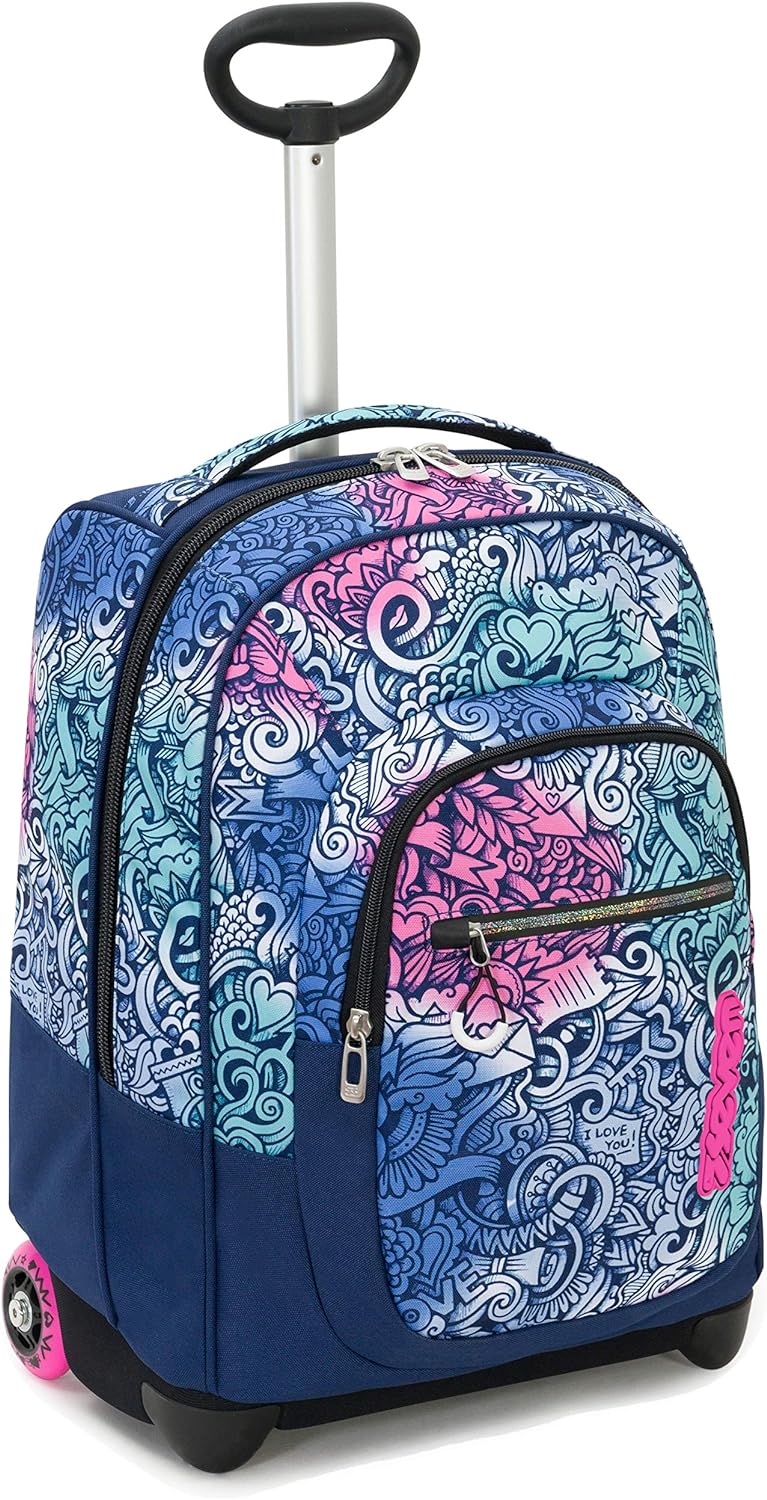Seven TROLLEY, 2 in 1, Schulranzen mit Rollen, Rucksack mit Trolleyfunktion für Kinder, ab 1. Klasse