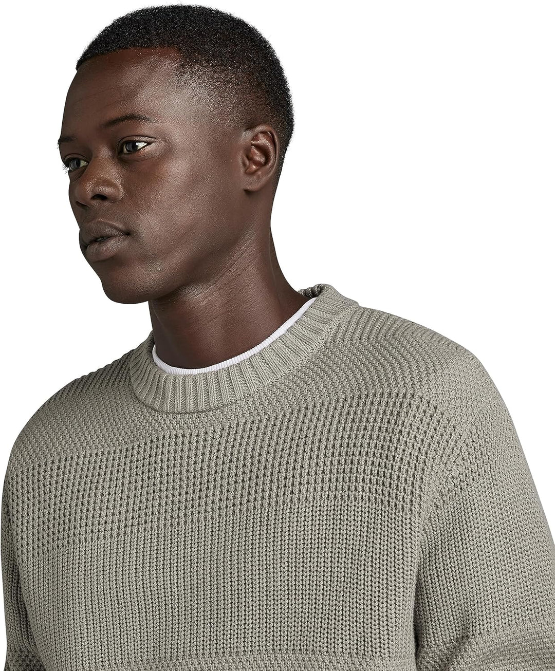 G-STAR Herren Hori Structure Knitted Pullover Knits, Grau (Elephant Skin D23539-d496-g106)
