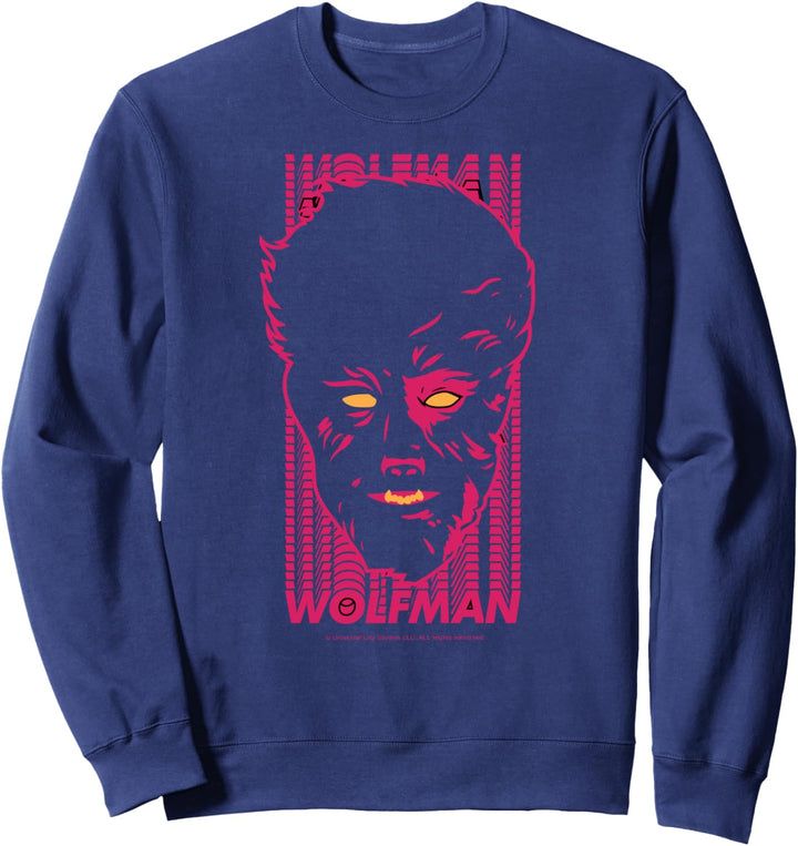 Universal Monsters The Wolf Man Pink Hue Portrait Sweatshirt