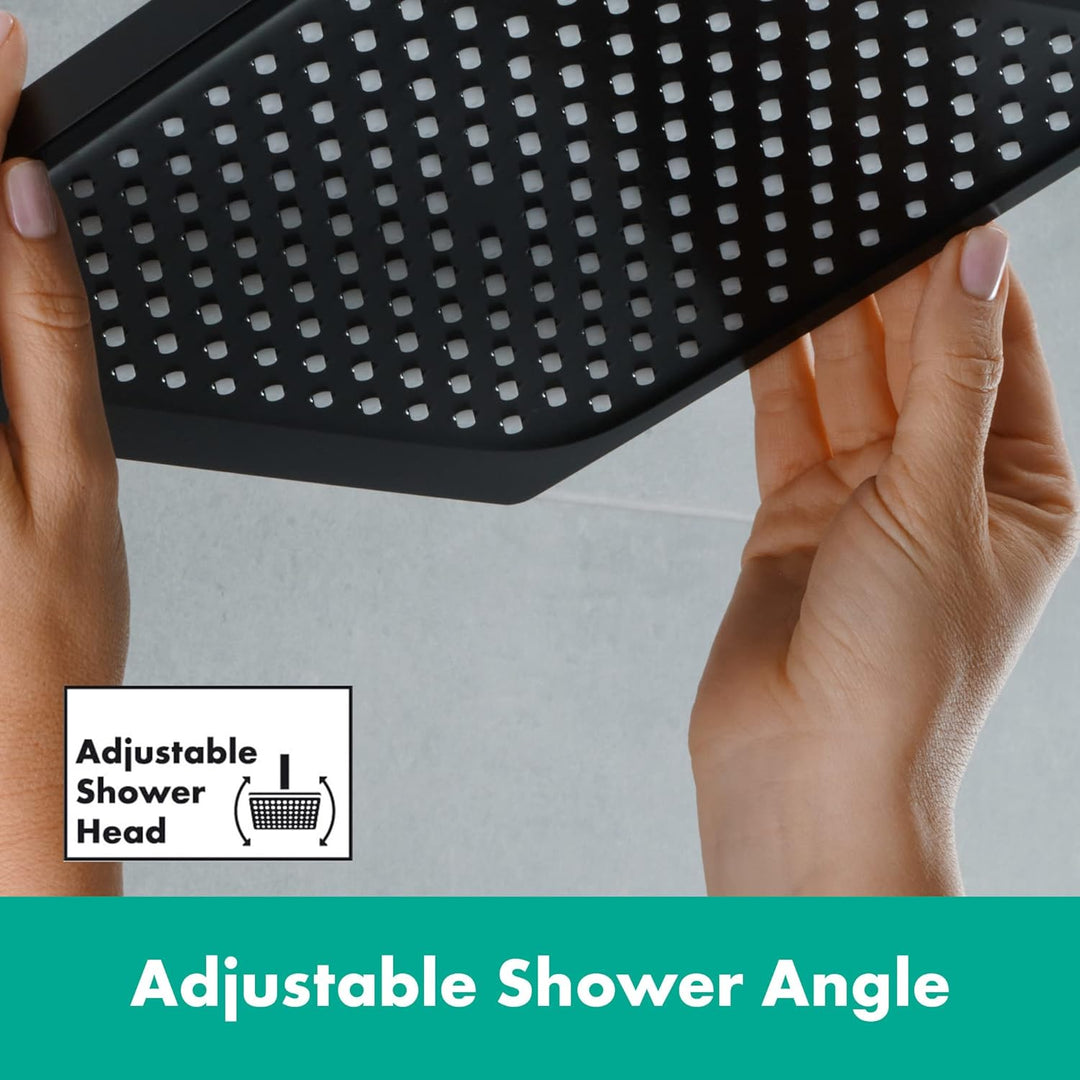 hansgrohe wassersparender Duschkopf Vernis Shape, Kopfbrause, Regendusche mit 1 Strahlart, Mattschwa