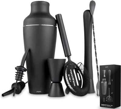 Mikamax - Cocktail Shaker Set - Cocktail Shaker - Cocktail Maker - Cocktailset - inkl. Rezeptbuch -