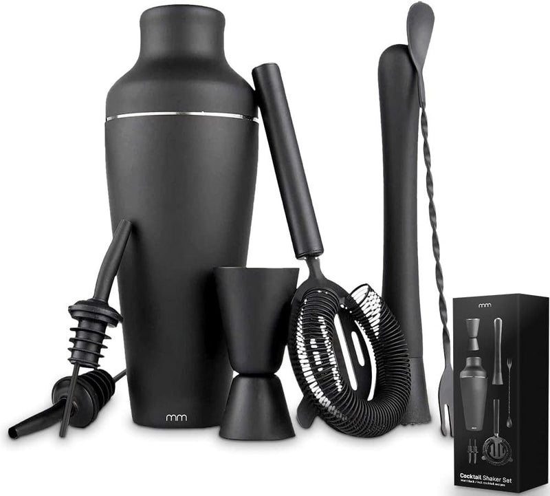 Mikamax - Cocktail Shaker Set - Cocktail Shaker - Cocktail Maker - Cocktailset - inkl. Rezeptbuch -