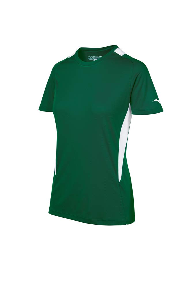 Mizuno Mädchen Youth Softball Crew Neck Jersey Trikot Youth - Small Wald-weiss, Youth - Small Wald-w