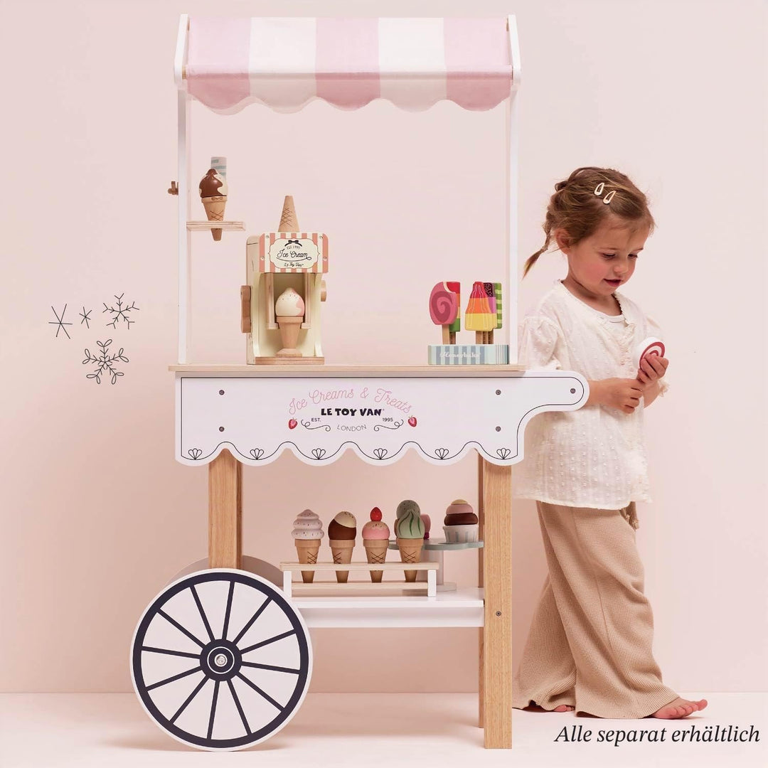 Le Toy Van - Educational Wooden Toy Honeybake Ice Creams Pretend Play Kids Playset, 6 Pieces - Great