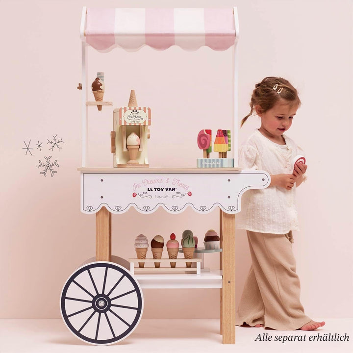Le Toy Van - Educational Wooden Toy Honeybake Ice Creams Pretend Play Kids Playset, 6 Pieces - Great