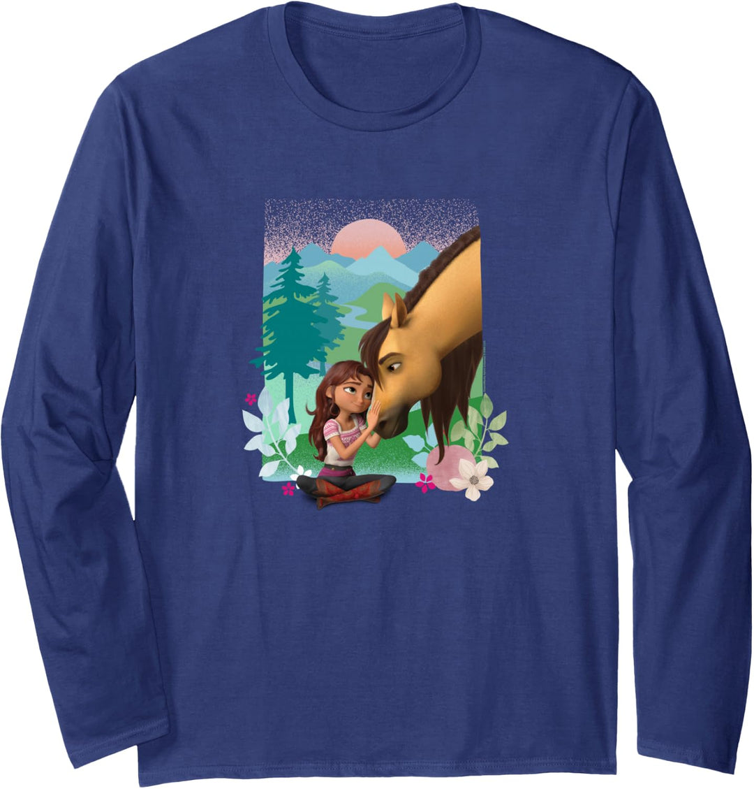 Spirit Ungezähmt - Geist und glücklicher Sonnenaufgang Langarmshirt