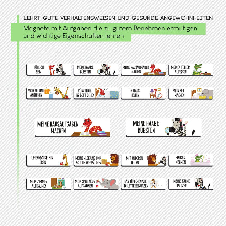 Luigi's SB Education Grosse Belohnungstafel für Kinder - Wochenplaner Aufgabentafel für Gutes Benehm