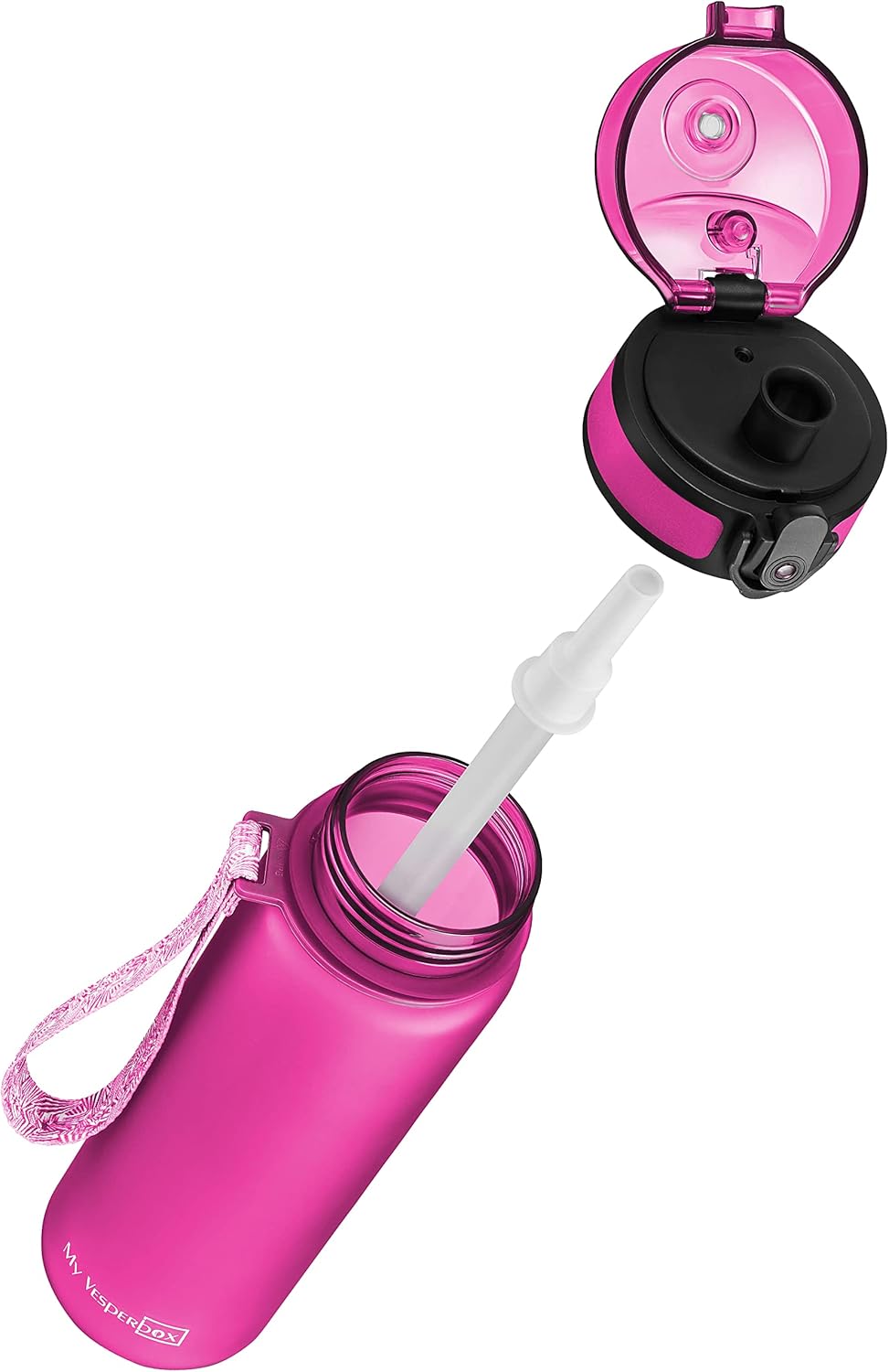 My Vesperbox® Trinkflasche Kinder [500ML] - Wasserflasche Kohlensäure Geeignet & Auslaufsicher - Wat