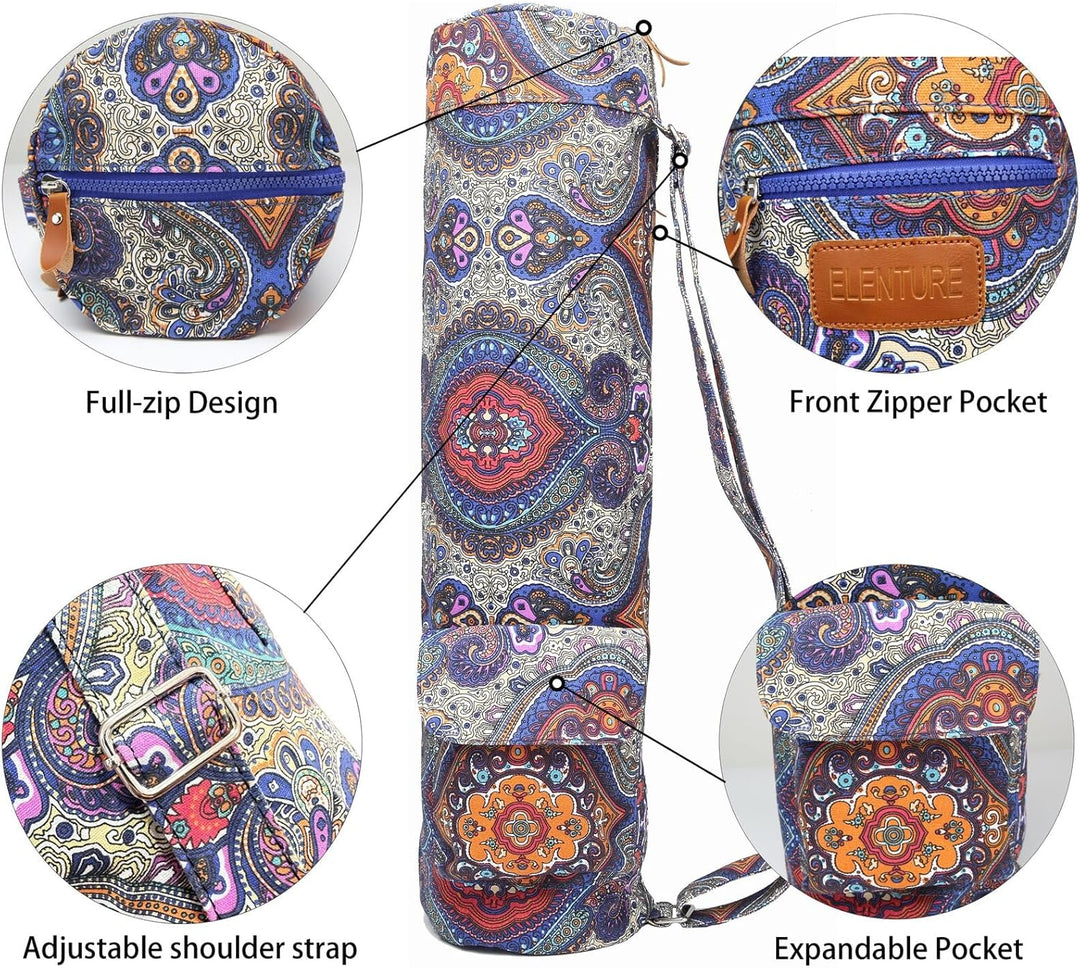 Yogamatten-Tasche, Yogamatten-Tragetasche mit durchgehendem Reissverschluss, für Damen und Herren, m
