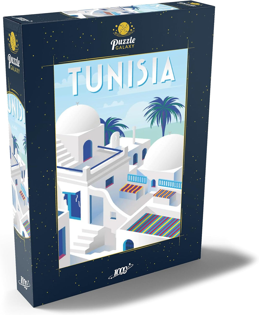 Tunesien, Art Deco Style Vintage Poster, Illustration - Premium 1000 Teile Puzzle - MyPuzzle Sonderk