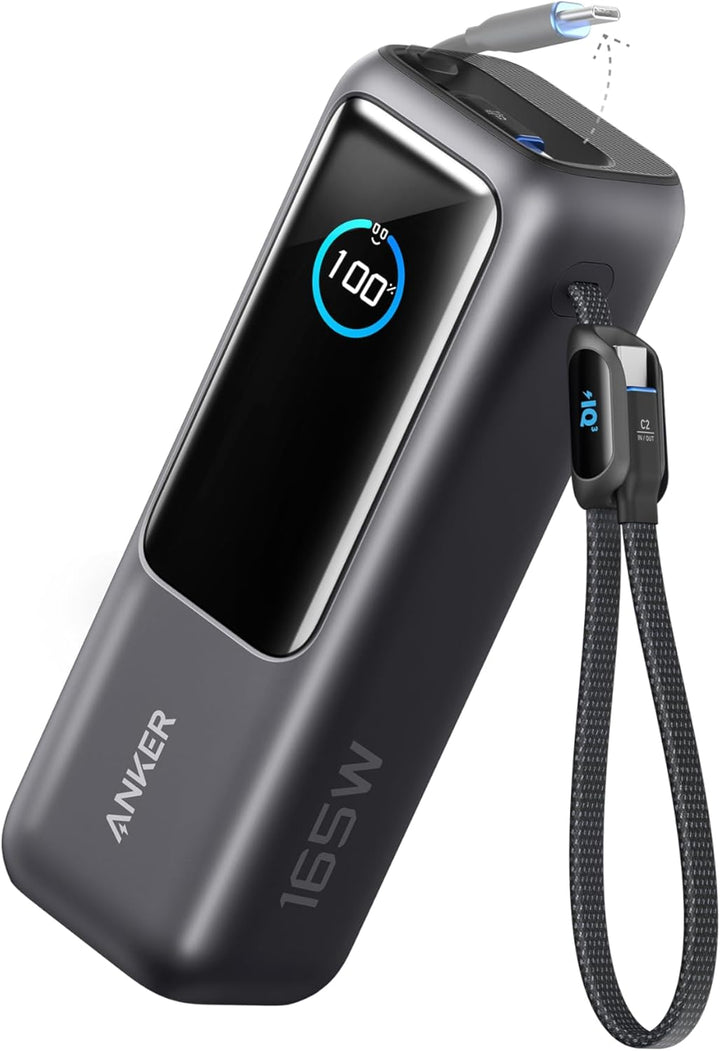 Anker Laptop Powerbank, 25000mAh 165W USB-C, 3X 100W USB-C Ports für Multi-Geräte-Ladeleistung, Inte
