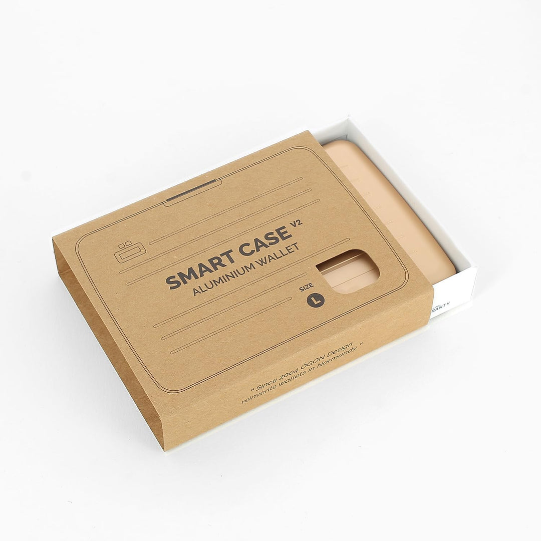 OGON Aluminium Geldbörse Smart Case V2 Large - Verstecktes Fach für Münzen und Scheine - RFID Schutz