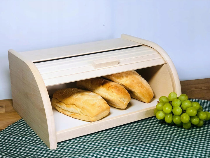 FORTENA Brotkasten Holz Natur Gross 39 x 29 x 18 cm Unbehandelt für DIY Decoupage