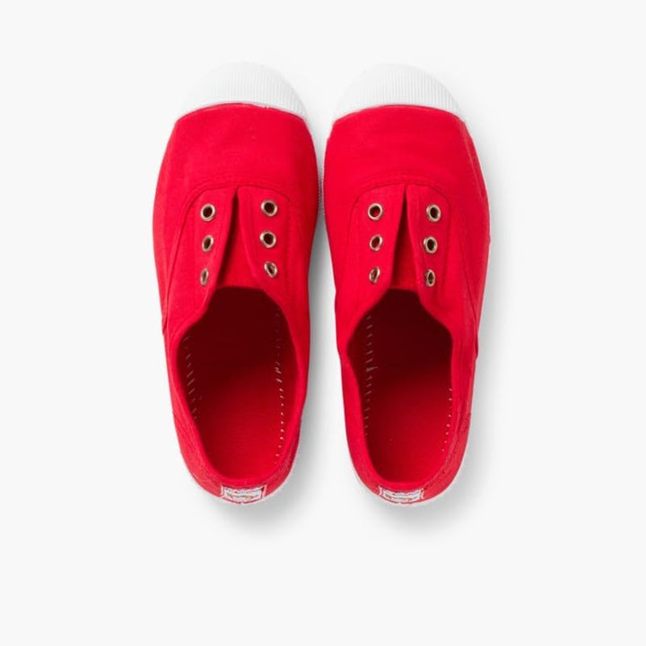 Pisamonas Leinwand-Sneakers Ohne Schnürsenkel Mit Gummispitze 21 EU Rot, 21 EU Rot