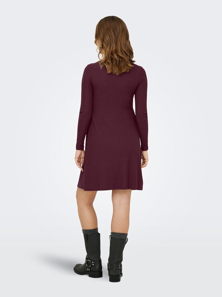 ONLY Female Kleid OLMMALAYA Kurzes Kleid XS Winetasting, XS Winetasting