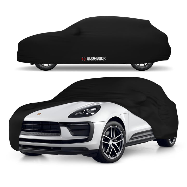 BUSHBOCK® Premium SUV Abdeckung Indoor - Satin Schutzhülle Stoff - Abdeckplane Autoplane Autogarage