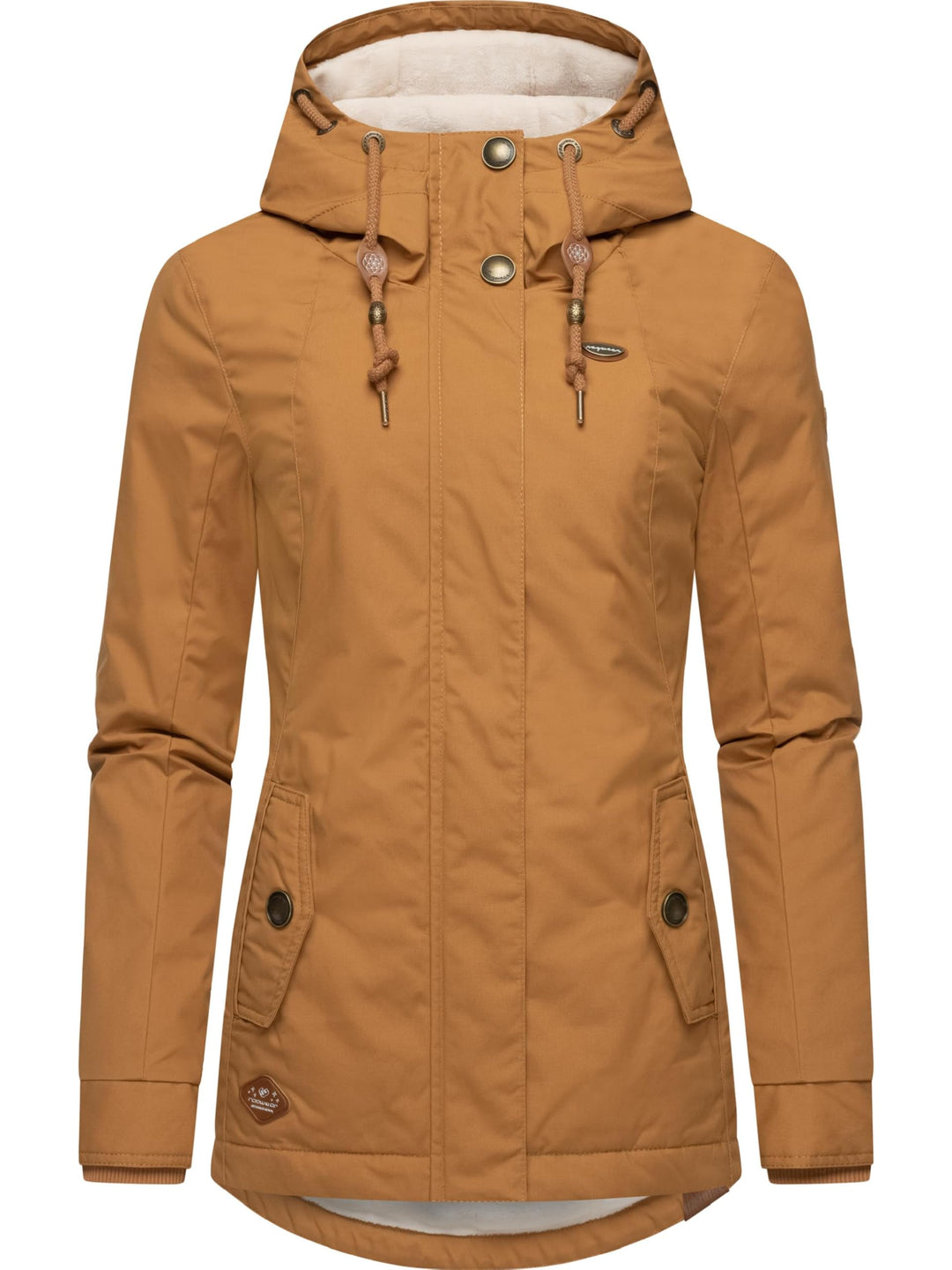Ragwear Damen warme Winterjacke kurz mit Kapuze Monade XS-6XL M Brown Sugar24, M Brown Sugar24