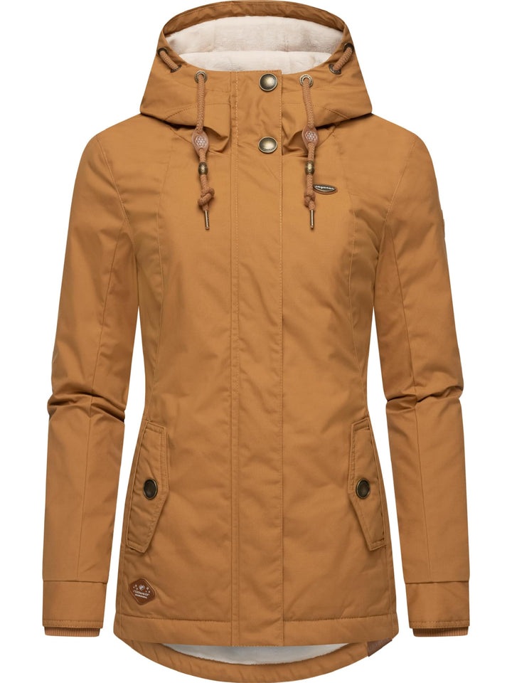 Ragwear Damen warme Winterjacke kurz mit Kapuze Monade XS-6XL M Brown Sugar24, M Brown Sugar24