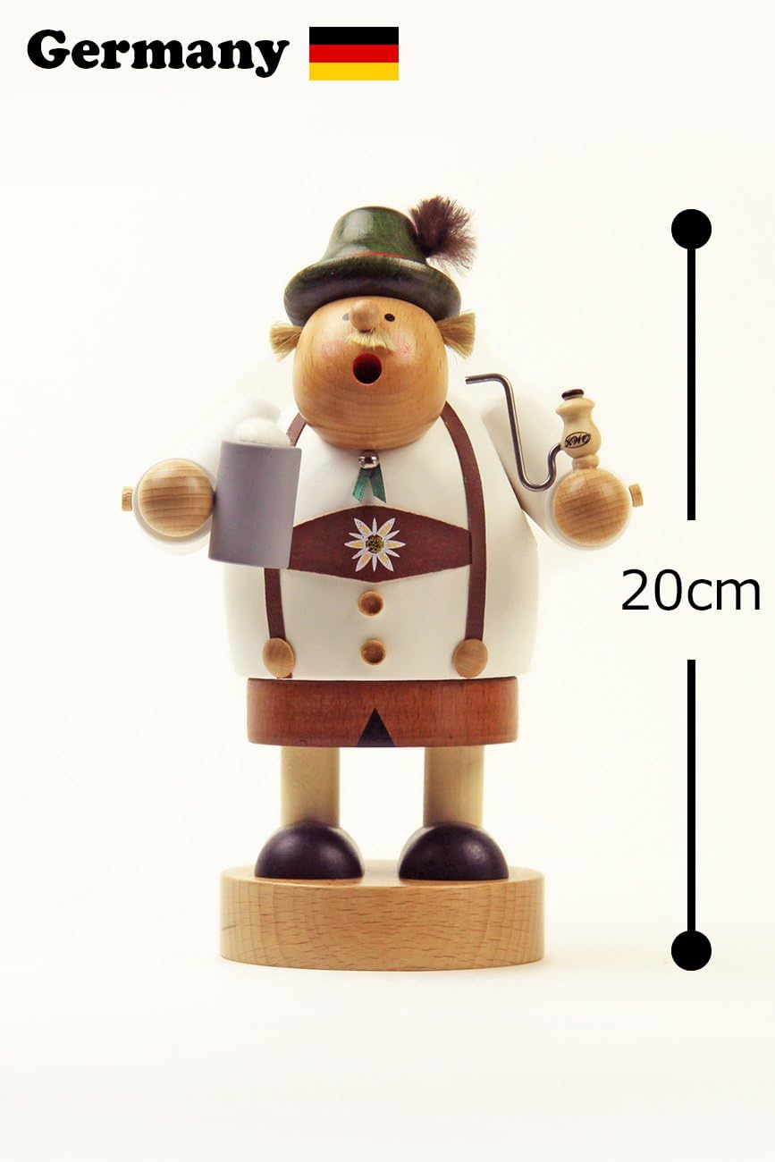 KWO Olbernhau Räuchermann Bayer, 20 cm, Mehrfarbig